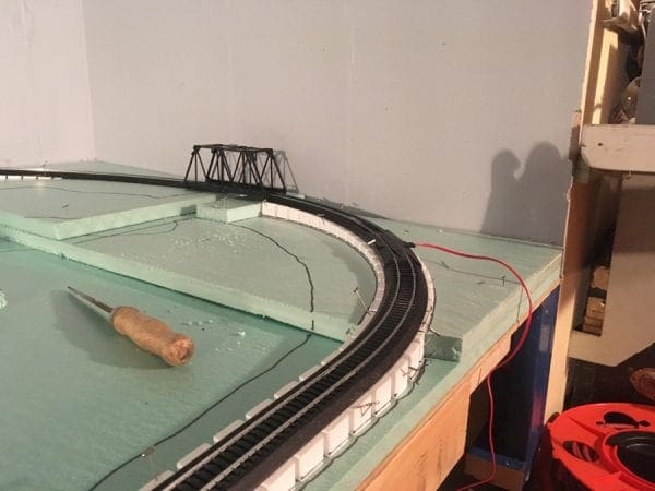 Detailed 4×8 HO Model Train Layout